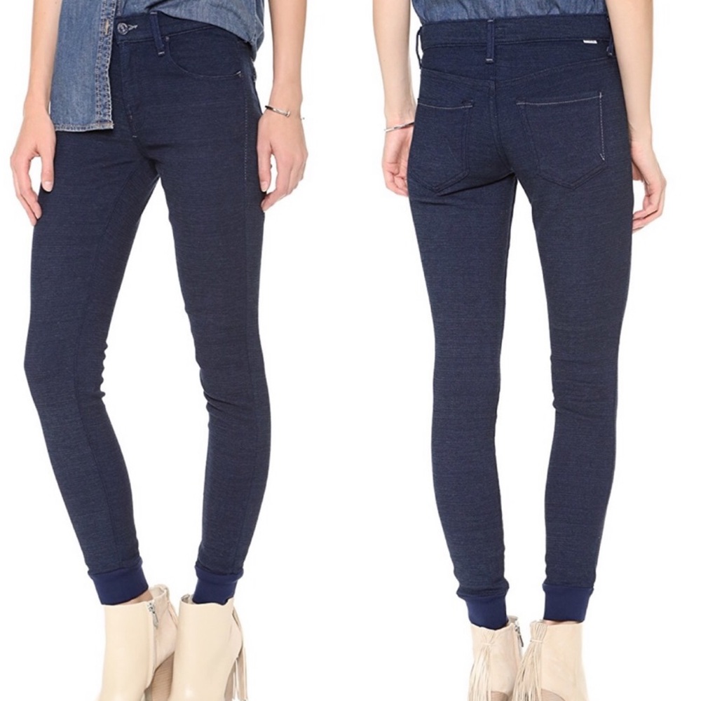 MOTHER Navy Track Pants
